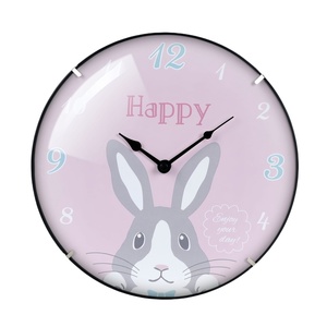 Phim hoạt hình đơn giản Đồng hồ treo tường thạch anh 8 inch phòng trẻ em mới nhất im lặng không có thiết kế tích tắc trang trí nhà kim nhựa thủy tinh - Product Image 4