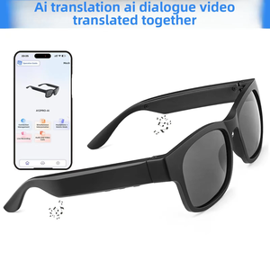 AI Smart Sunglasses UV400 Traduction audio optique Vidéo et audio sur le même écran Réveil vocal et conversation - Product Image 3