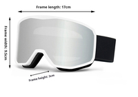 Masque de ski pour femmes et hommes, double couche, UV400, anti-buée, lentille cylindrique, pour snowboard en plein air