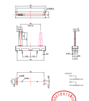 Potentiomètre à glissière de 30mm avec Led B10k Carbon Stereo Slide Mixer Faders Potentiomètre Rétro-éclairé Linéaire Trimmer Potentiomètre