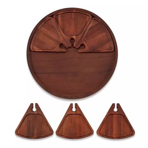Bandeja de madera para servir aperitivos, juego de aperitivos para condimentos, plato para servir aperitivos - Product Image 3