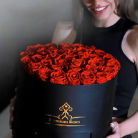 Boîte à fleurs à cylindre rond en carton double couche avec impression de logo personnalisé i love mom boîte à fleurs pour cadeau