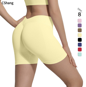 Shorts Deportivos Personalizados para Mujer, Cintura en V, Sin Costuras, Levanta Glúteos, Elásticos en 4 Direcciones, Secado Rápido, para <span class=keywords><strong>Yoga</strong></span> - Product Image 1