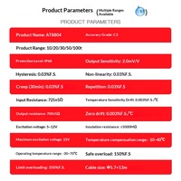 Módulo de Celda de Carga Ouluda AT8804, Acero Inoxidable/Acero Aleado, Báscula para Tolva de Llenado, Precisión del 0.03%, 5-12V, Sensor de Fácil Instalación