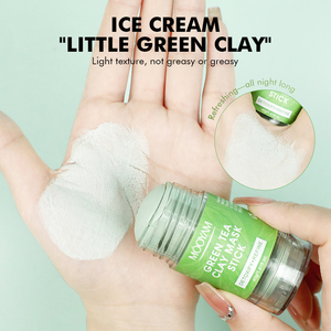 Bâton de masque d'argile Bâton de masque facial de boue de thé vert Bâton de nettoyage contrôlé par l'huile Masque facial appliqué tout en anglais - Product Image 5