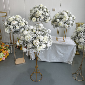 IFG 2025 50cm seda rosa y Gypsophila flor bola bebés respirar Floral centro de mesa para decoración de boda - Product Image 5