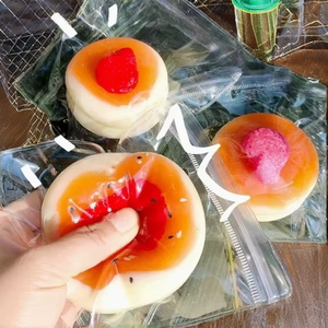 Elonna New Design EVA Cheese Souffle Strawberry Cake Squishy Food Shape Stress Relief <b>Squeeze</b> <b>Ball</b> Fidget Unisex 14+ Wholesale - Product Image 2