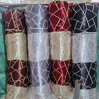 Tissus de rideaux occultants en jacquard de luxe de haute qualité pour le salon, tissu en polyester