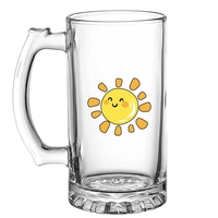 Vente en gros de mugs à bière classiques personnalisés de 16 oz, verres à bière, verres à bière avec poignée
