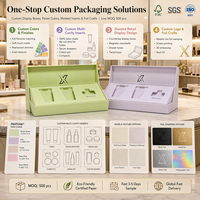 Boîte Cadeau Cosmétique Luxe Inclinée avec Éponge Intérieure, Insert en Carton Laminé Mat, Boîte à Clapet pour Soins de la Peau et Huiles Essentielles