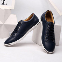 Baskets basses décontractées pour hommes en cuir synthétique rouge à lacets – Chaussures confortables pour la marche quotidienne