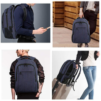 Sac à dos unisexe élégant de style coréen, résistant à l'eau, en polyester Oxford, pour ordinateur portable, design décontracté pour les étudiants et les voyageurs