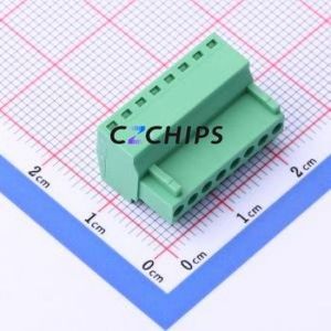 DB2EK-2.54-8P-GN-S Plug-in Terminal Block P=2.54mm Connector Male Plug 1x8P 2.54mm Green - Product Image 2