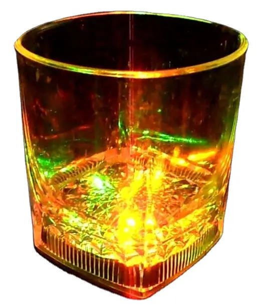 会社のプロモーションギフトカラフルなライトガラスカップ交換LED点滅昔ながらのカップ休日のお土産や誕生日プレゼント