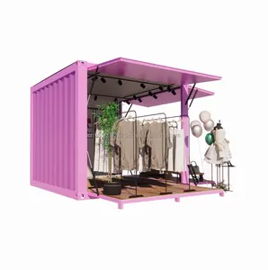 Modern Design Foldable Steel Shipping Container Prefabricated Flat Pack Outdoor Stores And Garages With Low Cost Shipping
