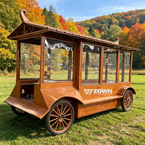 Camion de restauration entièrement équipé en acier inoxydable pour hot-dogs et pizzas, remorque de traiteur avec friteuse, chariot mobile pour café et nourriture - Product Image 1