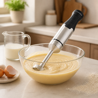 Mixeur Plongeant Électrique Portable en Acier Inoxydable 1600W pour Lait et Aliments, Mixeur Plongeant Domestique pour Purée et Sauces