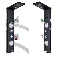 Ensemble de douche mural thermostatique en acier inoxydable à poignée unique, avec jets pluie et doux, et cartouche céramique – Vente chaude