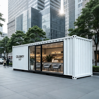 Maison conteneur préfabriquée en acier de qualité supérieure, solution clé en main de luxe contemporaine et écologique pour hôtel, chambre et salon