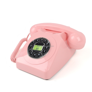 <span class=keywords><strong>Téléphone</strong></span> <span class=keywords><strong>fixe</strong></span> rétro en ABS neuf avec identification de l'appelant, <span class=keywords><strong>téléphone</strong></span> analogique filaire pour chambre d'hôtel - Product Image 1