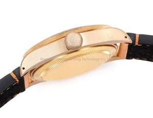 Montre mécanique multifonctionnelle pour homme, mouvement automatique en bronze bleu courbé, diamètre 43 mm, bracelet en cuir de vache italien, robuste - Product Image 6