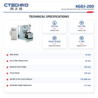 CTECHNO KGDJ-20D 200 KN Máquina de entallado de laminación de estator y rotor CNC de alta velocidad con cama móvil y elevación por deslizamiento 120-700 SPM