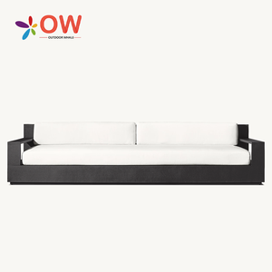 أريكة حديقة من الألومنيوم مستطيلة للترفيه ، أريكة حديقة حديثة ، مجموعة Canape Muebles المعاصرة - Product Image 4