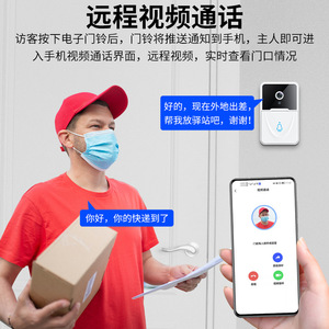 X3 <b>Wireless</b> Smart Video Doorbell High Definition Remote Monitoring Intercom Home <b>Security</b> <b>Camera</b> With Bell And Speaker - Product Image 4