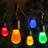 Lampes suspendues de patio miniatures à incandescence en verre UL de qualité commerciale pour l'extérieur, très vendues, lumières décoratives de vacances