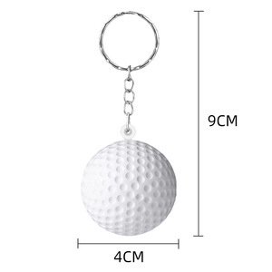 Niños <span class=keywords><strong>Squeeze</strong></span> Toy 4CM Mini <span class=keywords><strong>Soft</strong></span> <span class=keywords><strong>PU</strong></span> Foam Golf Ball Llavero Anti Stress Ball Mochila Colgante Bolsa Encanto Llavero Regalo - Product Image 4