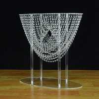 Support à fleurs en acrylique transparent de 24 pouces de haut, centre de table de mariage, décorations de style romantique