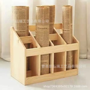 Home wooden multi-compartment <b>blanket</b> storage rack, multi-purpose yoga mat storage rack, fitness equipment carpet storage <b>box</b> - Product Image 1