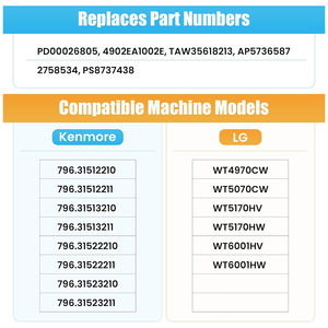 AJK72909308 Tiges de suspension pour laveuse <span class=keywords><strong>LG</strong></span> WT5001CW, T1309ADFH6, WT5101HW Remplace 4902EA1002F, 4902FA1665W - Product Image 3