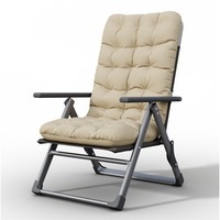 Chaises de camping de plage pliables réglables légères faciles à transporter confortables en métal avec coussin