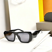 Lunettes de soleil rétro unisexes Polygon de haute qualité, monture carrée dorée, protection UV400, verres dégradés