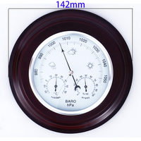 Stasiun Cuaca 3-in-1 Logam, Barometer Termometer Higrometer dengan Resolusi 1C, Instrumen Cuaca Dalam Ruangan untuk Dinding