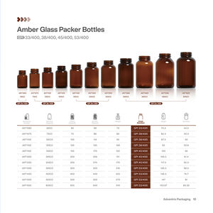 Amber Capsule Pil Lege Flessen Verpakking Brede Mond Glazen Fles Met Dop - Product Image 2