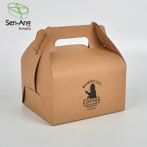 SenAng03 boîtes d'emballage en papier pour gâteau de mariage, grande assiette/Buffet/grace/3 beignets Kraft - Product Image 3