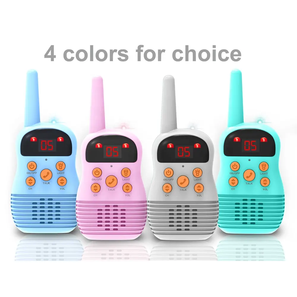 Walkie-talkies Pakc para niños, Radio de 2 vías de 16 canales, juguete para niños y niñas, rango de 2 millas para el exterior, sonido claro de largo alcance