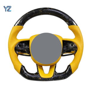 Volante Deportivo <span class=keywords><strong>de</strong></span> <span class=keywords><strong>Fibra</strong></span> <span class=keywords><strong>de</strong></span> <span class=keywords><strong>Carbono</strong></span> YZ American Muscle con Calefacción y Pantalla LED para Dodge Ram Charger Srt Challenger Hellcat 2015-2024 - Product Image 2
