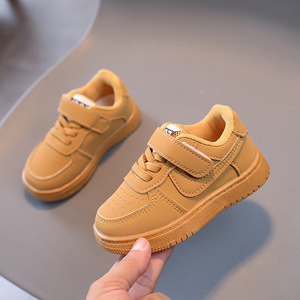 Chaussures de sport en cuir basses de Style coréen pour enfants chaussures décontractées à semelle souple pour le printemps automne pour les étudiants coureurs garçons filles - Product Image 2