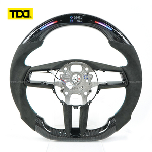 Volant en fibre de carbone LED véritable TDD compatible avec Porsche 992 Caycanne - Product Image 4