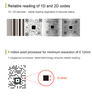 Lector de código QR integrado Senpum 1D 2D Datamatrix Módulo de escáner de código de barras de montaje fijo industrial para transportador