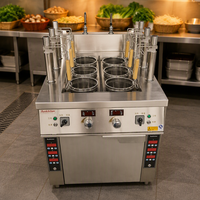 Cuisinière à nouilles électrique industrielle RKMF-PS266B à six bacs en acier inoxydable
