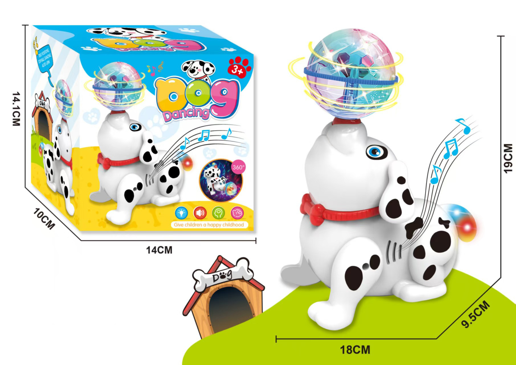 Electric rotating top ball puppy
