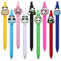 Adorable gâteau d'anniversaire dessin animé porte-stylo accessoires PVC doux Gel autocollants bricolage stylo à bille neutre étui à stylo décoration ensemble