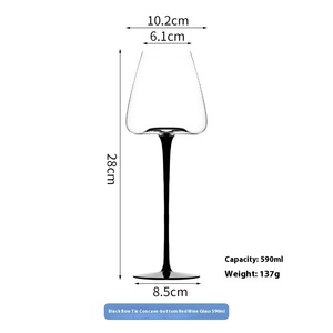 Verre à <span class=keywords><strong>vin</strong></span> à pied long en cristal de <span class=keywords><strong>Bordeaux</strong></span>, moderne, de luxe léger, écologique, de haute qualité, cadeau de mariage, pour <span class=keywords><strong>vin</strong></span> <span class=keywords><strong>rouge</strong></span> et noir - Product Image 2