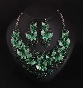 Ensemble de bijoux papillon en cristal, strass, mode de haute qualité pour la mariée élégantes, parure de mariage, collection