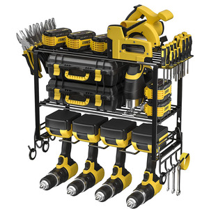Support mural robuste en acier au carbone pour outils électriques OEM/ODM <span class=keywords><strong>avec</strong></span> <span class=keywords><strong>porte</strong></span>-perceuse et rangement pour évier pour <span class=keywords><strong>garage</strong></span> - Product Image 1