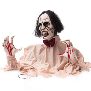 ของตกแต่งวันฮาโลวีน บัตเลอร์ซอมบี้ ปลั๊กไฟฟ้าแบบเหนี่ยวนำ บ้านผีสิง ห้องลับ ลานบ้าน บรรยากาศสยองขวัญ ของตกแต่งผี - Product Image 3